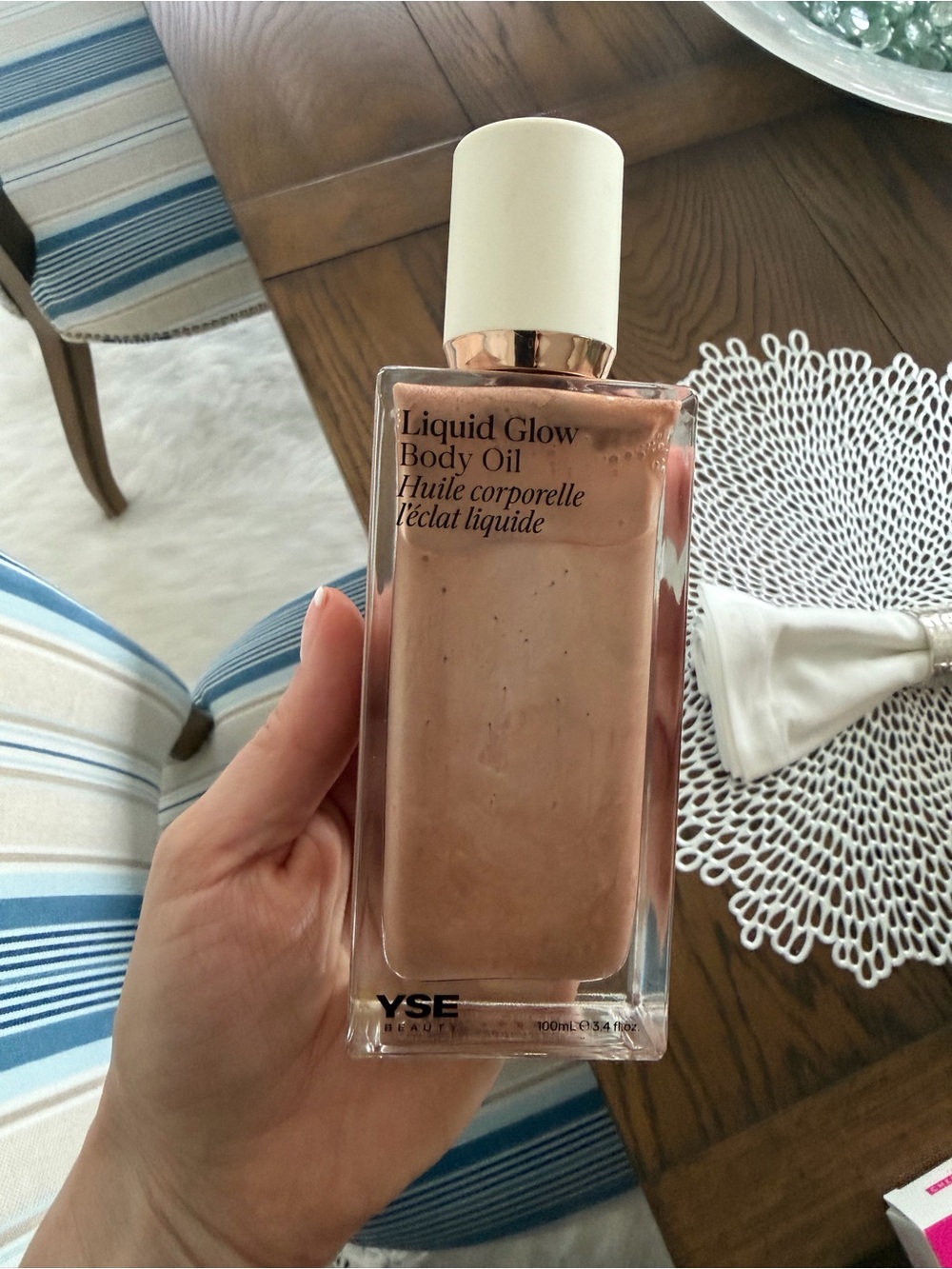 YSE Liquid Glow Body Oil - Rose Gold Shimmer